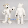Custom White Polar Bear Mascot Costume Adult Full Body Suit for Winter Events