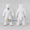 Custom White Wolf Mascot Costume Adult Full Body Suit for Sports Events