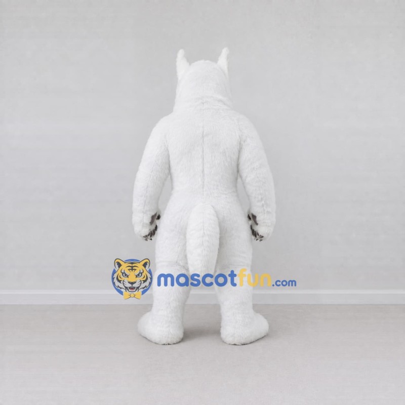 Custom White Wolf Mascot Costume Adult Full Body Suit for Sports Events Custom White Wolf Mascot Costume Adult Full Body Suit for Sports Events