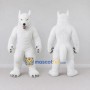 Custom White Wolf Mascot Costume Adult Full Body Suit for Sports Events