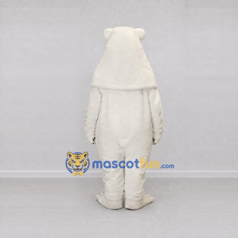 Custom White Polar Bear Mascot Costume Adult Full Body Suit for Winter Events Custom White Polar Bear Mascot Costume Adult Full Body Suit for Winter Events