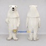 Custom White Polar Bear Mascot Costume Adult Full Body Suit for Winter Events
