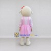 Custom Cream and Pink Lamb in Dress Mascot Costume Adult Full Body Suit for Farm Events
