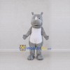 Custom Gray and White Rhinoceros Mascot Costume Adult Full Body Suit for Wildlife Events