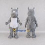 Custom Gray and White Rhinoceros Mascot Costume Adult Full Body Suit for Wildlife Events