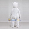 Custom White and Red Polar Bear with Pendant Mascot Costume Adult Full Body Suit for Winter Events Custom White and Red Polar Bear with Pendant Mascot Costume Adult Full Body Suit for Winter Events