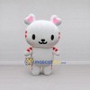 Custom White and Pink Heart-Eared Bunny Mascot Costume Adult Full Body Suit for Valentine's Events Custom White and Pink Heart-Eared Bunny Mascot Costume Adult Full Body Suit for Valentine's Events