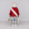 Custom White Red and Silver Marching Band Polar Bear Mascot Costume Adult Full Body Suit for Parade Events Custom White Red and Silver Marching Band Polar Bear Mascot Costume Adult Full Body Suit for Parade Events