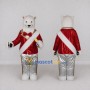 Custom White Red and Silver Marching Band Polar Bear Mascot Costume Adult Full Body Suit for Parade Events