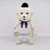 Custom Cream and Purple Dog with Hat Mascot Costume Adult Full Body Suit for Costume Parties