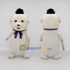 Custom Cream and Purple Dog with Hat Mascot Costume Adult Full Body Suit for Costume Parties