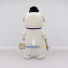 Custom Cream and Purple Dog with Hat Mascot Costume Adult Full Body Suit for Costume Parties