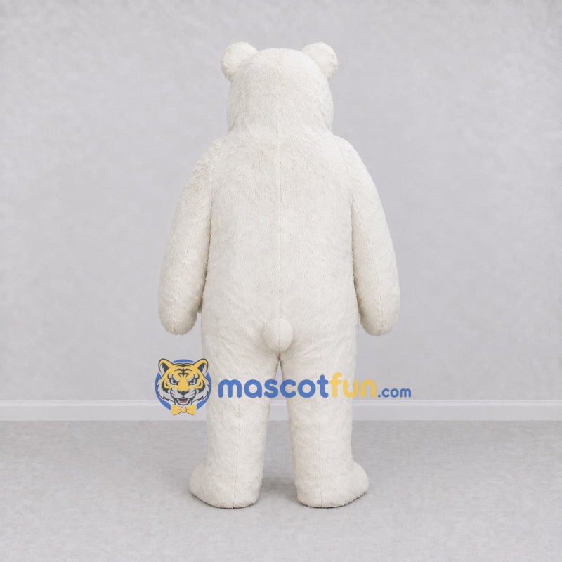 Custom White Polar Bear Mascot Costume Adult Full Body Suit for Winter Events Custom White Polar Bear Mascot Costume Adult Full Body Suit for Winter Events