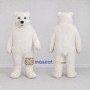 Custom White Polar Bear Mascot Costume Adult Full Body Suit for Winter Events