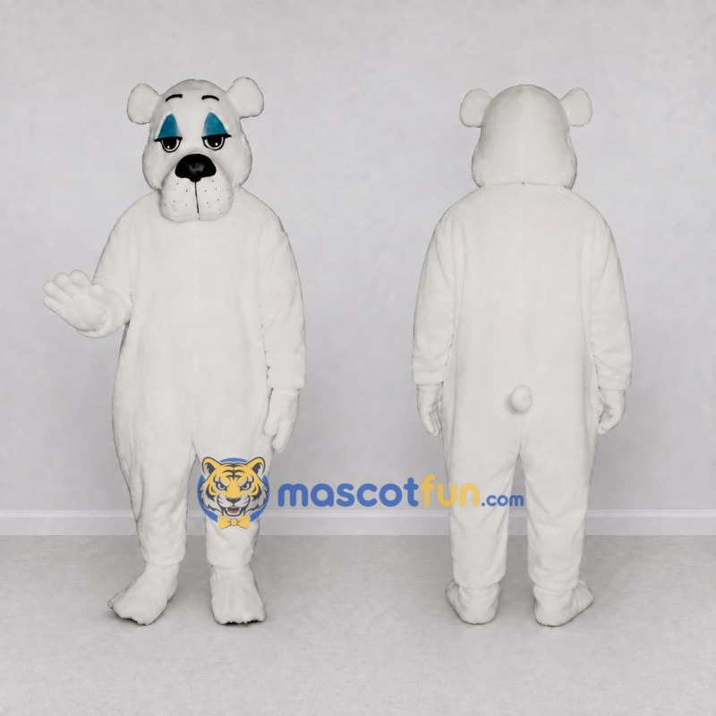 Custom White Polar Bear Mascot Costume Adult Full Body Suit for Winter Events Custom White Polar Bear Mascot Costume Adult Full Body Suit for Winter Events