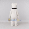 Custom White and Black Polar Bear with Scarf Mascot Costume Adult Full Body Suit for Winter Events Custom White and Black Polar Bear with Scarf Mascot Costume Adult Full Body Suit for Winter Events