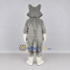 Custom Gray and Cream Wolf Mascot Costume Adult Full Body Suit for School Events Custom Gray and Cream Wolf Mascot Costume Adult Full Body Suit for School Events