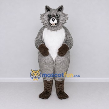 Custom Gray and White Fox Mascot Costume Adult Full Body Suit for Woodland Events Custom Gray and White Fox Mascot Costume Adult Full Body Suit for Woodland Events