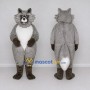Custom Gray and White Fox Mascot Costume Adult Full Body Suit for Woodland Events