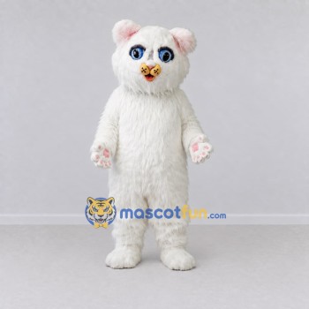 Custom White Baby Bear Mascot Costume Adult Full Body Suit for Children's Events Custom White Baby Bear Mascot Costume Adult Full Body Suit for Children's Events