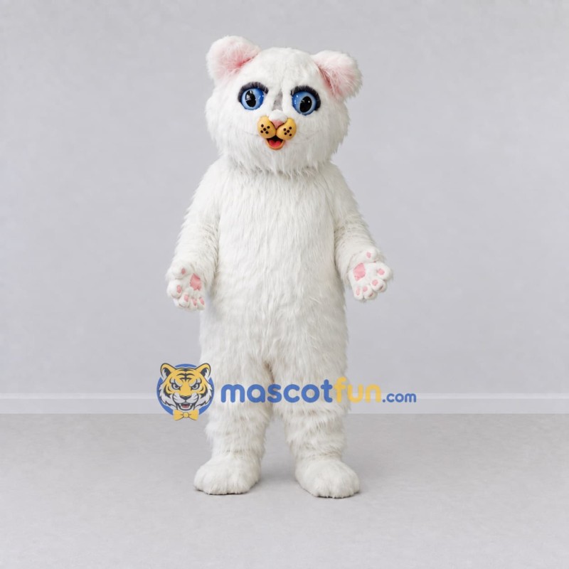 Custom White Baby Bear Mascot Costume Adult Full Body Suit for Children's Events Custom White Baby Bear Mascot Costume Adult Full Body Suit for Children's Events