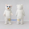Custom White Baby Bear Mascot Costume Adult Full Body Suit for Children's Events Custom White Baby Bear Mascot Costume Adult Full Body Suit for Children's Events
