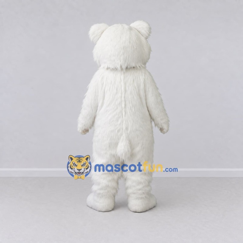 Custom White Baby Bear Mascot Costume Adult Full Body Suit for Children's Events Custom White Baby Bear Mascot Costume Adult Full Body Suit for Children's Events