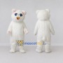 Custom White Baby Bear Mascot Costume Adult Full Body Suit for Children's Events