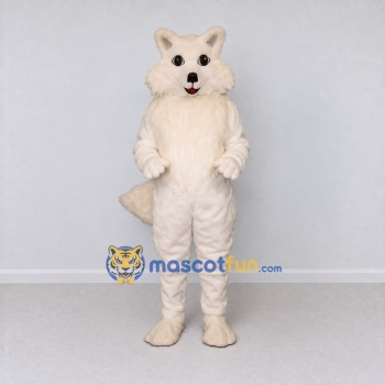Custom Cream Fox Mascot Costume Adult Full Body Suit for Woodland Events