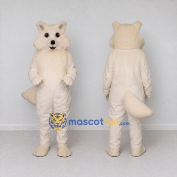 Custom Cream Fox Mascot Costume Adult Full Body Suit for Woodland Events
