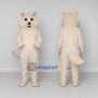 Custom Cream Fox Mascot Costume Adult Full Body Suit for Woodland Events
