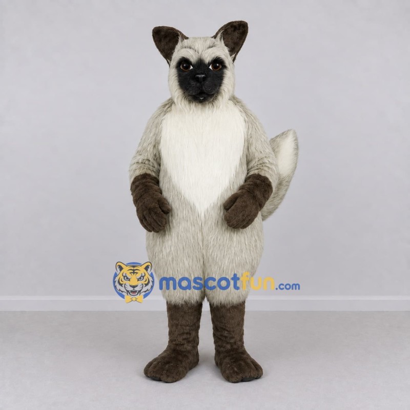 Custom Gray White and Black Canine Character Mascot Costume Adult Full Body Suit for Wildlife Events Custom Gray White and Black Canine Character Mascot Costume Adult Full Body Suit for Wildlife Events