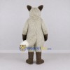 Custom Gray White and Black Canine Character Mascot Costume Adult Full Body Suit for Wildlife Events Custom Gray White and Black Canine Character Mascot Costume Adult Full Body Suit for Wildlife Events