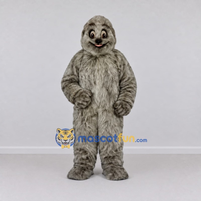 Custom Gray Brown Sloth Mascot Costume Adult Full Body Suit for Wildlife Events Custom Gray Brown Sloth Mascot Costume Adult Full Body Suit for Wildlife Events