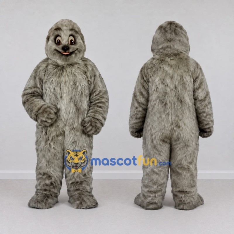 Custom Gray Brown Sloth Mascot Costume Adult Full Body Suit for Wildlife Events Custom Gray Brown Sloth Mascot Costume Adult Full Body Suit for Wildlife Events