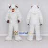 Custom White Ape Mascot Costume Adult Full Body Suit for Wildlife Events Custom White Ape Mascot Costume Adult Full Body Suit for Wildlife Events