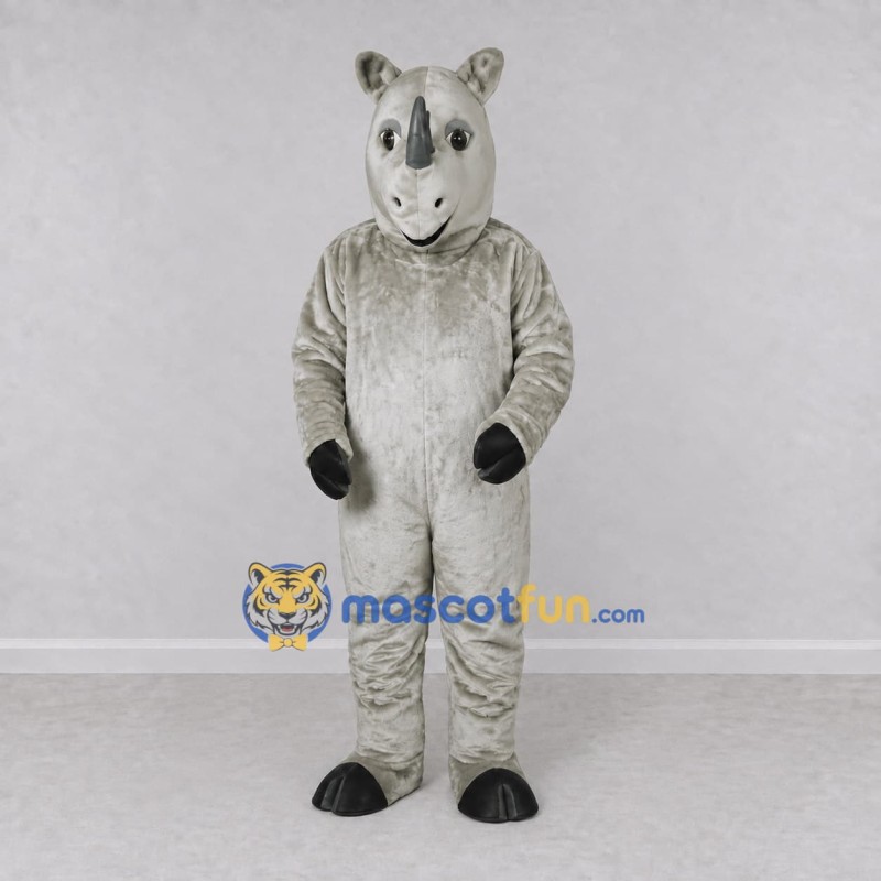 Custom Gray Rhinoceros Mascot Costume Adult Full Body Suit for Wildlife Events Custom Gray Rhinoceros Mascot Costume Adult Full Body Suit for Wildlife Events