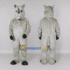 Custom Gray Rhinoceros Mascot Costume Adult Full Body Suit for Wildlife Events