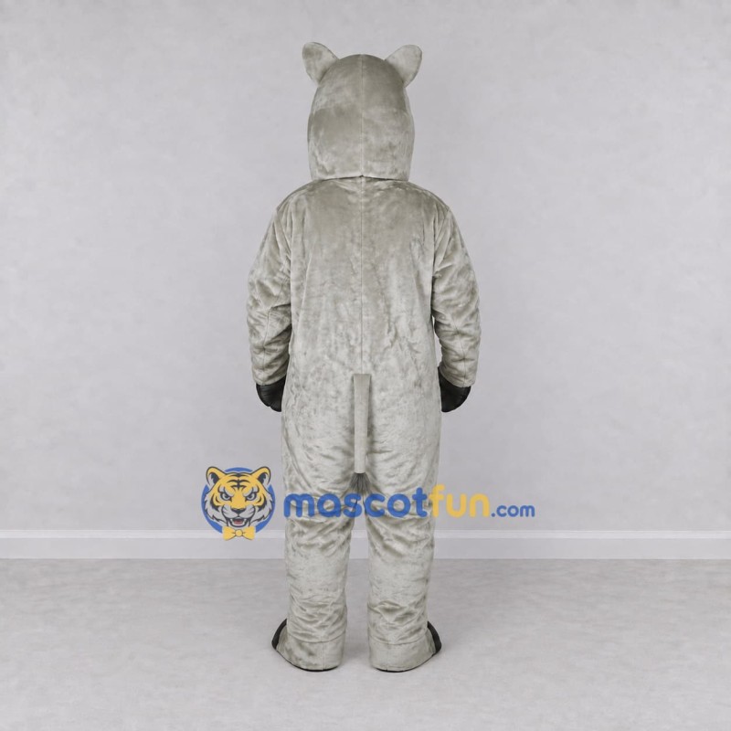Custom Gray Rhinoceros Mascot Costume Adult Full Body Suit for Wildlife Events Custom Gray Rhinoceros Mascot Costume Adult Full Body Suit for Wildlife Events