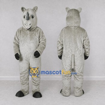Custom Gray Rhinoceros Mascot Costume Adult Full Body Suit for Wildlife Events