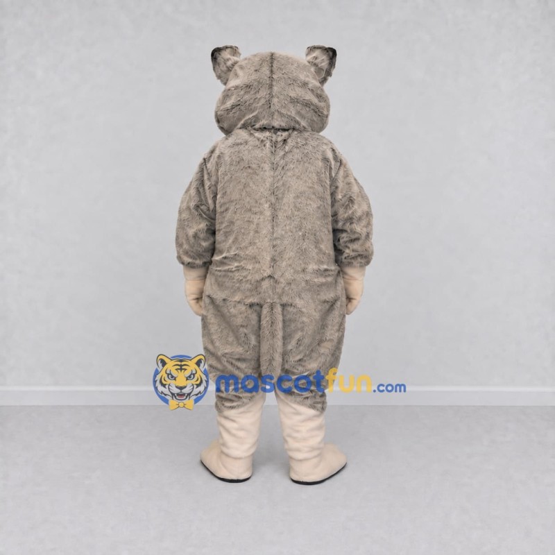 Custom Gray and Cream Wolf Mascot Costume Adult Full Body Suit for School Events Custom Gray and Cream Wolf Mascot Costume Adult Full Body Suit for School Events