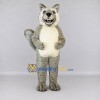 Custom Gray and Cream Wolf Mascot Costume Adult Full Body Suit for Wildlife Events Custom Gray and Cream Wolf Mascot Costume Adult Full Body Suit for Wildlife Events