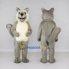 Custom Gray and Cream Wolf Mascot Costume Adult Full Body Suit for Wildlife Events Custom Gray and Cream Wolf Mascot Costume Adult Full Body Suit for Wildlife Events