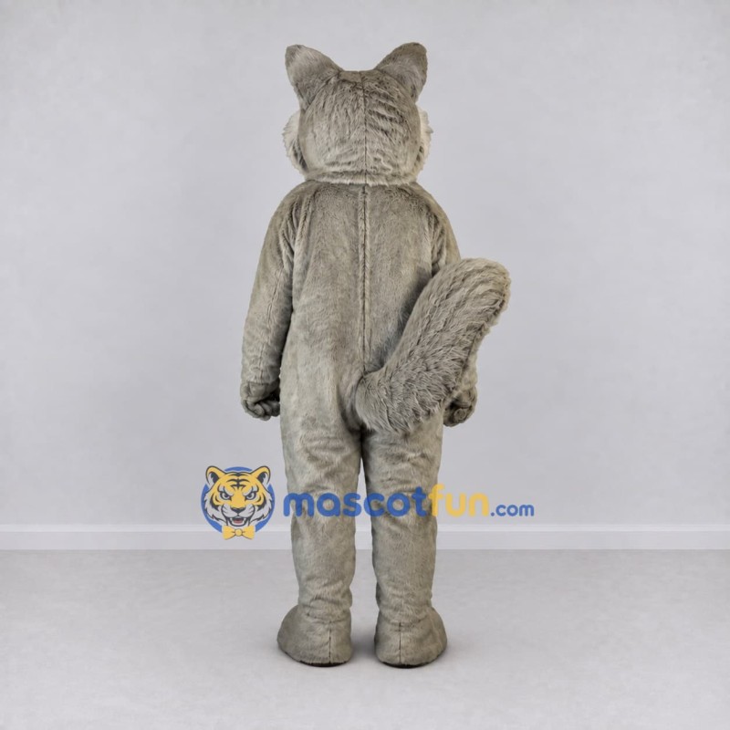 Custom Gray and Cream Wolf Mascot Costume Adult Full Body Suit for Wildlife Events Custom Gray and Cream Wolf Mascot Costume Adult Full Body Suit for Wildlife Events