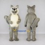 Custom Gray and Cream Wolf Mascot Costume Adult Full Body Suit for Wildlife Events