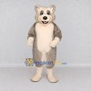 Custom Gray and Cream Wolf Mascot Costume Adult Full Body Suit for School Events Custom Gray and Cream Wolf Mascot Costume Adult Full Body Suit for School Events
