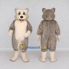 Custom Gray and Cream Wolf Mascot Costume Adult Full Body Suit for School Events Custom Gray and Cream Wolf Mascot Costume Adult Full Body Suit for School Events
