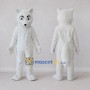 Custom White Arctic Fox Mascot Costume Adult Full Body Suit for Winter Events