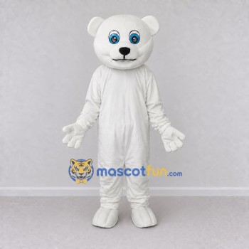 Custom White Polar Bear Mascot Costume Adult Full Body Suit for Winter Events Custom White Polar Bear Mascot Costume Adult Full Body Suit for Winter Events