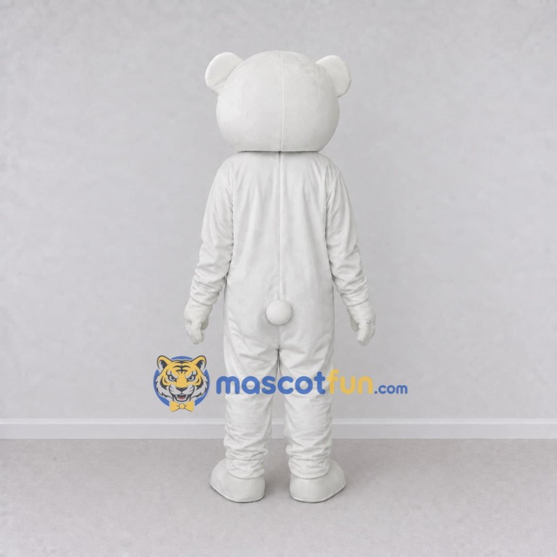 Custom White Polar Bear Mascot Costume Adult Full Body Suit for Winter Events Custom White Polar Bear Mascot Costume Adult Full Body Suit for Winter Events
